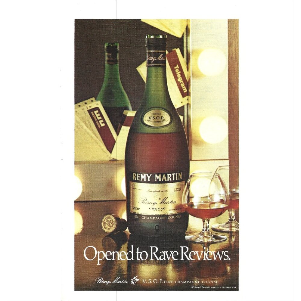 Vintage 1970s Rémy Martin VSOP Fine Champagne Cognac Print Ad